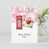 Londoner Liebe Letter for Lover Einladung (Stehend Vorderseite)