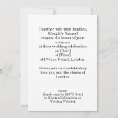 Londoner Liebe Letter for Lover Einladung (Rückseite)