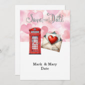 Londoner Liebe Letter for Lover Einladung (Vorne/Hinten)