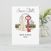 Londoner Liebe Letter for Lover Einladung (Stehend Vorderseite)