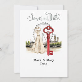 Londoner Liebe Letter for Lover Einladung