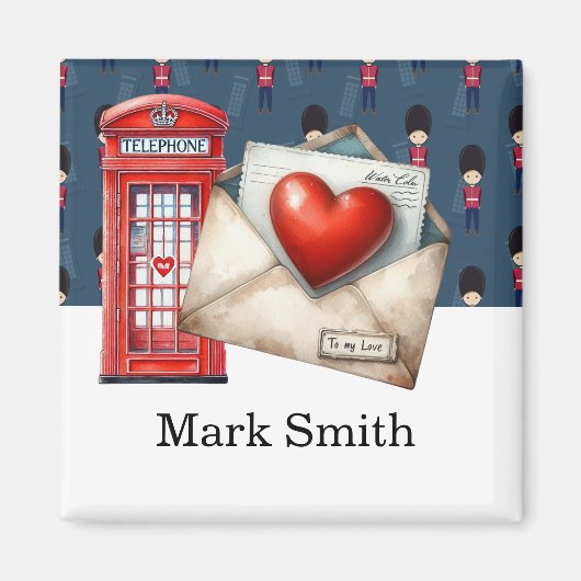 Londoner Liebe Letter for Lover Magnet (Vorne)