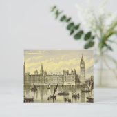 Londoner Parlament Big Ben Thames Westminster 1800 Postkarte (Stehend Vorderseite)