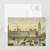 Londoner Parlament Big Ben Thames Westminster 1800 Postkarte (Vorne/Hinten)