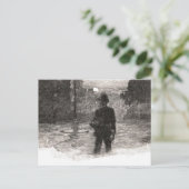 Londoner Polizist bei Nacht Postkarte (Stehend Vorderseite)