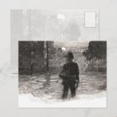 Londoner Polizist bei Nacht Postkarte (Vorne/Hinten)