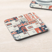 Londoner Post Cork-Backed-Untersetzer Getränkeuntersetzer (Linke Seite)