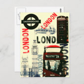 Londoner Postkarte (Vorne/Hinten)