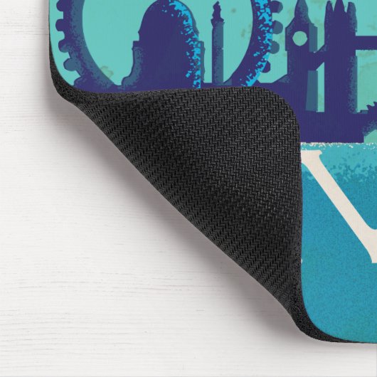 Londoner Reiseplakat Mousepad (Ecke)