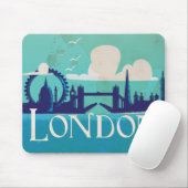 Londoner Reiseplakat Mousepad (Mit Mouse)