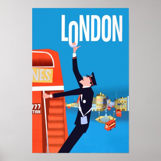 Londoner Reiseplakat Poster (Vorne)