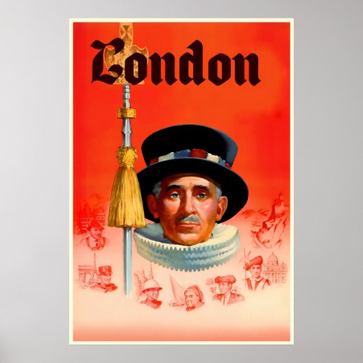 Londoner Reiseplakat Poster (Vorne)