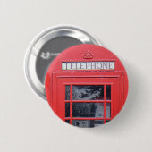 Londoner rotes Telefonhäuschen Button (Vorne & Hinten)