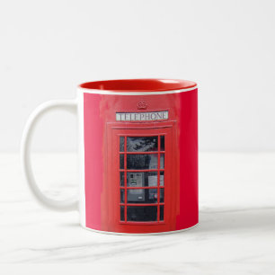 Londoner rotes Telefonhäuschen Zweifarbige Tasse