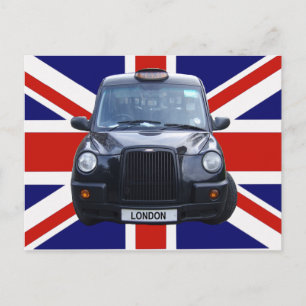 Londoner Schwarztaxidroschke Postkarte