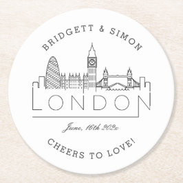 Londoner Sehenswürdigkeiten | Beifall bei der Lieb Runder Pappuntersetzer