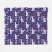 Londoner Sehenswürdigkeiten-Muster Fleecedecke (Vorderseite (Horizontal))