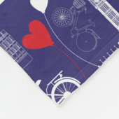 Londoner Sehenswürdigkeiten-Muster Fleecedecke (Ecke)