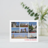 Londoner Sehenswürdigkeiten Postkarte (Stehend Vorderseite)