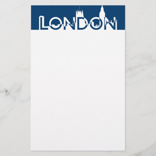 Londoner Silhouette Briefpapier (Vorderseite)