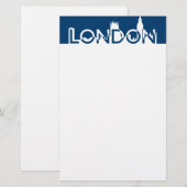 Londoner Silhouette Briefpapier (Vorne/Hinten)