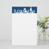 Londoner Silhouette Briefpapier (Stehend Vorderseite)