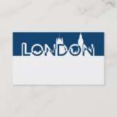 Londoner Silhouette Visitenkarte (Rückseite)