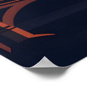 Londoner Skyline bei Sonnenuntergang mit großem be Poster (Ecke)