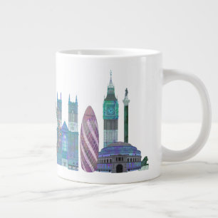 Londoner Skyline-farbene Gebäude Jumbo-Tasse