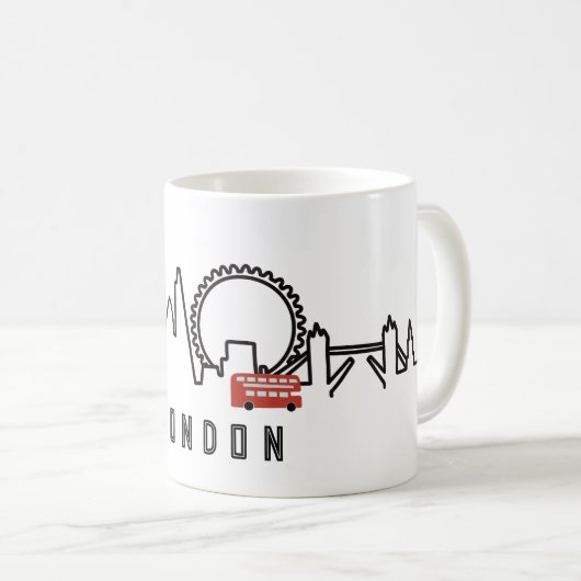 Londoner Skyline Kaffeetasse (VorderseiteRechts)