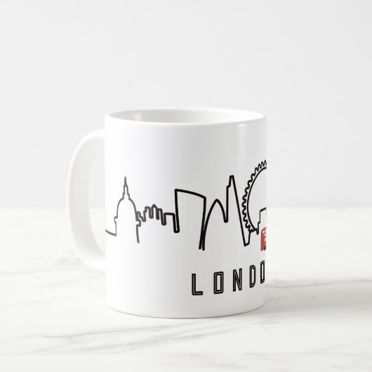 Londoner Skyline Kaffeetasse (Vorderseite Links)