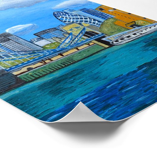 Londoner Skyline Poster (Ecke)