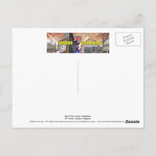 Londoner Skyline Postkarte (Rückseite)