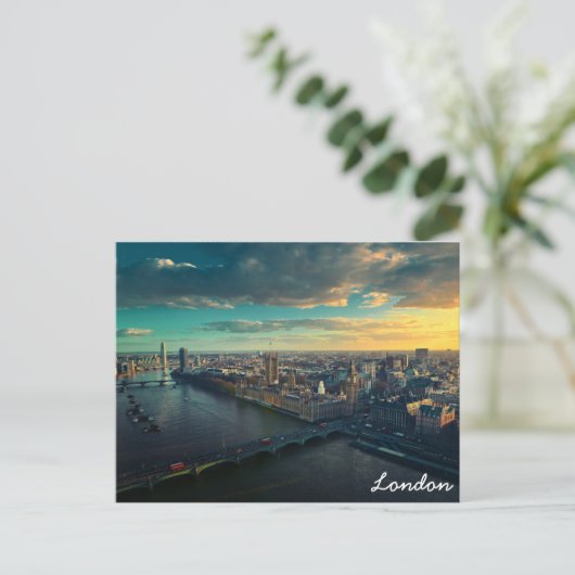 Londoner Skyline Postkarte (Stehend Vorderseite)
