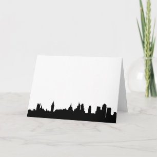 Londoner Skyline-Silhouette City Karte