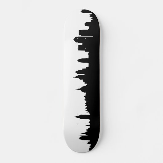 Londoner Skyline-Silhouette City Skateboard (Vorderseite)