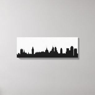 Londoner Skyline-Silhouette Leinwanddruck