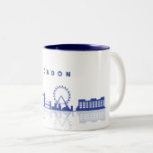 Londoner Skyline-Tasse Zweifarbige Tasse (VorderseiteRechts)