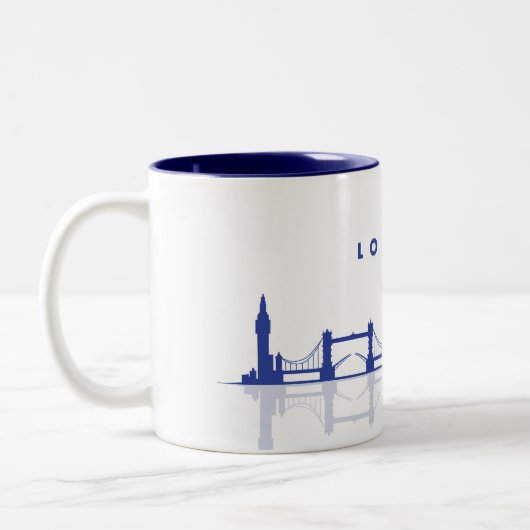 Londoner Skyline-Tasse Zweifarbige Tasse (Links)