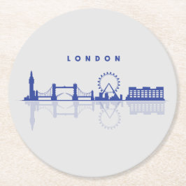 Londoner SKyline-Untersetzer Runder Pappuntersetzer