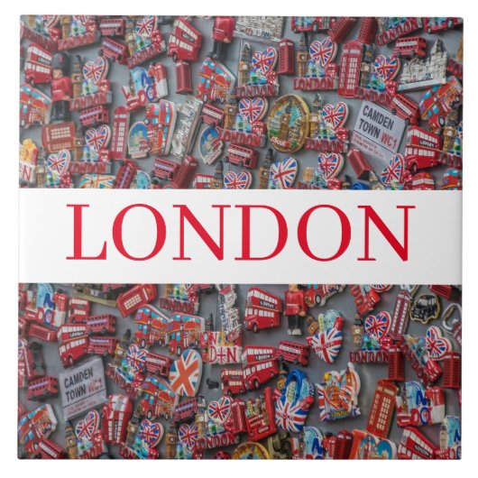Londoner Souvenirs Keramik Foto Fliesen (Vorderseite)