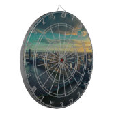 Londoner Stadtbild mit Sunset Dartscheibe (Vorderseite Links)