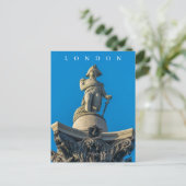 Londoner Statue Nelson nahe Ansichtskarte Postkarte (Stehend Vorderseite)