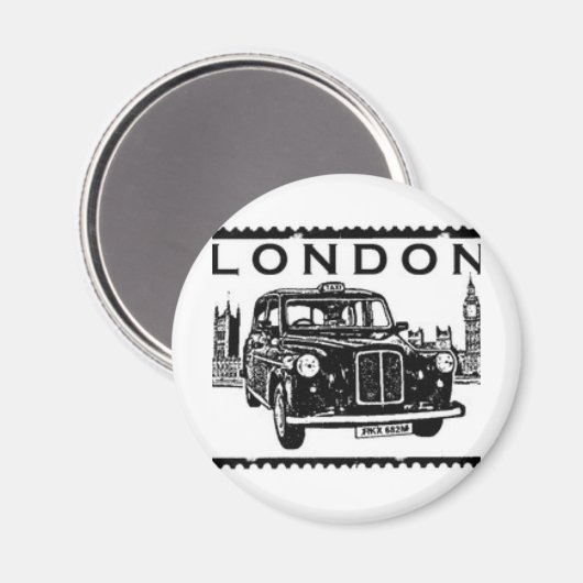 Londoner Taxi Magnet (Vorderseite/Rückseite)