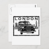 Londoner Taxi Postkarte (Vorne/Hinten)