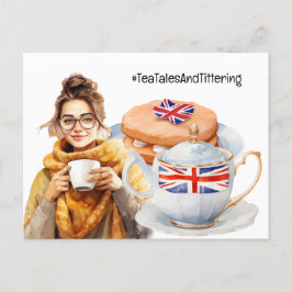 Londoner Teestunde mit Tea Postkarte