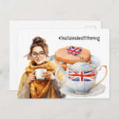 Londoner Teestunde mit Tea Postkarte (Vorne/Hinten)