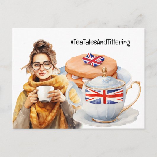 Londoner Teestunde mit Tea Postkarte (Vorderseite)