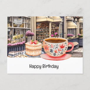 Londoner Teezeit mit Tasse Tee Postkarte