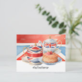 Londoner Teezeit Postkarte (Stehend Vorderseite)